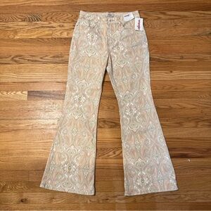 NWT WRANGLER High-rise Fierce Flare Paisley Print Coastel Festival Jeans 29x32